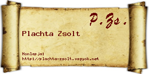 Plachta Zsolt névjegykártya